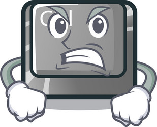 angry character ctrl button attached on computer vector