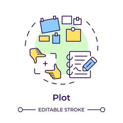 plot multi color concept icon vector image