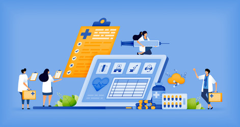 Revolutionizing healthcare with digital vector