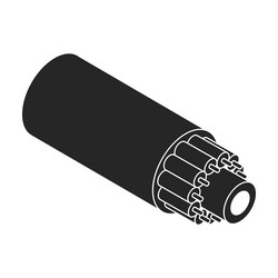 Fiber cable icon black logo isolated Royalty Free Vector