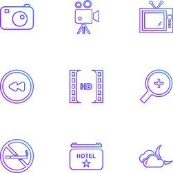 multimedia camera user interface folders vector image