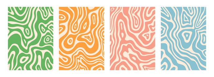 psychedelic pattern wave swirl texture line vector image