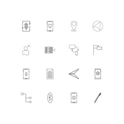 web linear thin icons set outlined simple vector image