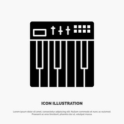 controller hardware keyboard midi music solid vector image