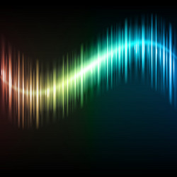 gradient illuminated sound wave digital music vector image