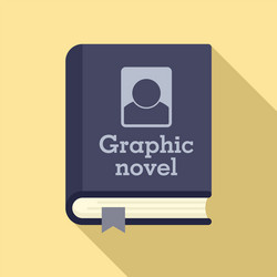 graphic novel book icon flat style vector