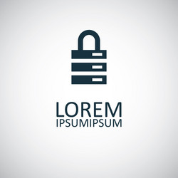 server lock icon for web and ui on white vector image