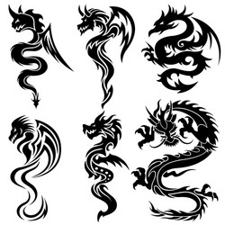 Tribal Dragon Tattoo Stock Illustrations  4209 Tribal Dragon Tattoo Stock  Illustrations Vectors  Clipart  Dreamstime