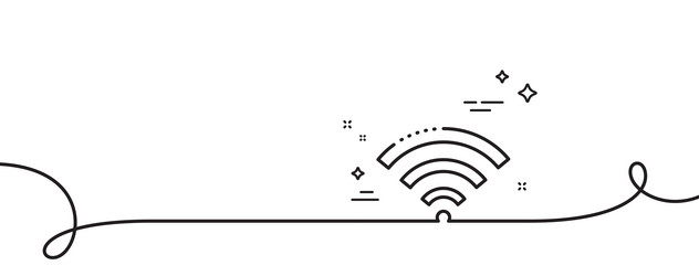 Wifi line icon wireless internet sign hotel vector