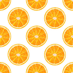 Seamless pattern of orange slice citrus background vector