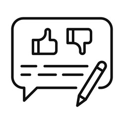 user review icon representing feedback and rating vector image