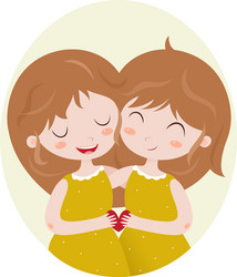 zodiac signs gemini Vector Image