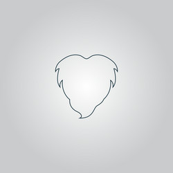 beard icon vector image