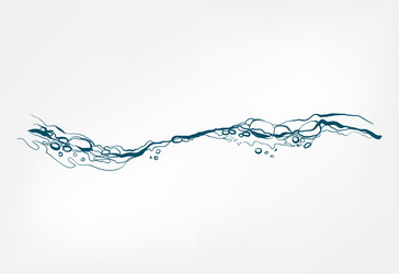 splash isolated line water drop vector