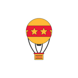 Circus watercolor hot air balloon vector