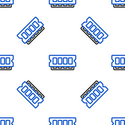 line ram random access memory icon isolated vector image
