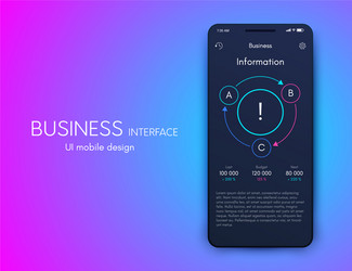 mobile application interface ui design stock vector image