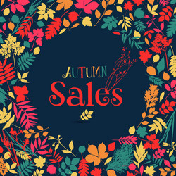Autumn Leaf Sales Background Vector Image
