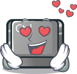 in love character ctrl button attached on computer vector