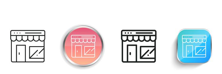 commerce icon thin linear regular and button vector image