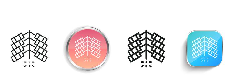 firecrackers icon thin linear regular and button vector image