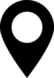map location pointer in gps navigation vector image
