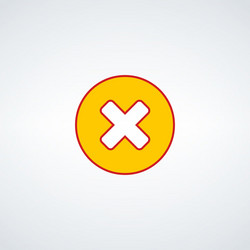 red delete cancel close remove icon set in circle vector image