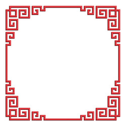 3d chinese border frame 37 vector