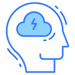 brainstorm icon for graphic and web design vector image