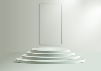 display background with empty podium under vector image