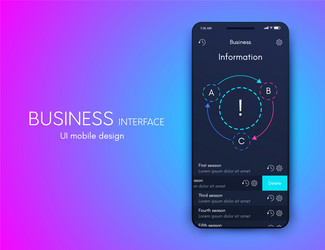 mobile application interface ui design stock vector image