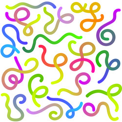 neon colorful line shapes with gradient abstract vector image
