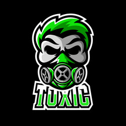 toxic skull mask sport or esport gaming mascot Vector Image