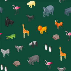 Animal Pattern - Wild Animals Vector Image