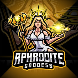 Aphrodite Esports Goddess Logo Vector Image