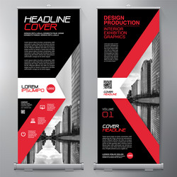 Business Roll-Up Stand Banner Template Vector Image