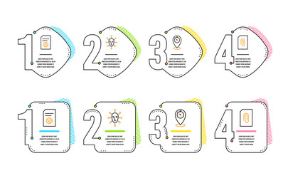 face biometrics file settings and timer icons set vector image