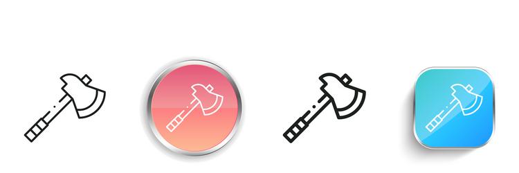 firefighter icon thin linear regular and button vector image
