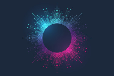 quantum computing idea design element concept vector image