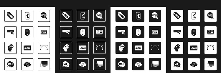 set ui or ux design computer mouse seo vector image