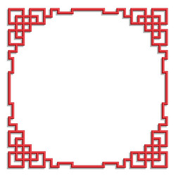 3d chinese border frame 39 vector