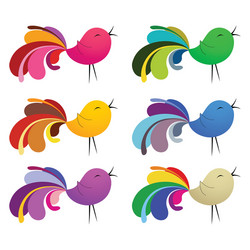 Set of cute birds Royalty Free Vector Image - VectorStock