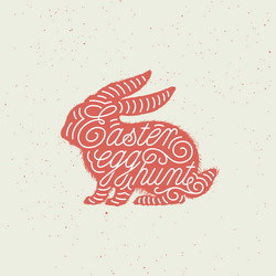 Colorful easter egg hunt lettering Royalty Free Vector Image