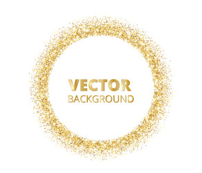 Festive golden sparkle background glitter border vector