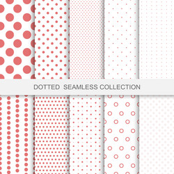 seamless patterns with circles and dots vector image