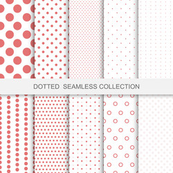 Seamless patterns with circles and dots vector