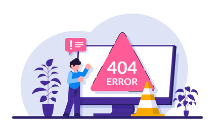 404 error page concept website interface ui vector