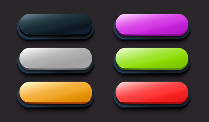 collection of colored buttons frame label event vector image