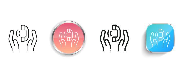 communication icon thin linear regular and button vector image