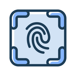 Fingerprint indentification security scan single vector